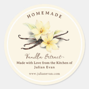 Elegante zelfgemaakte vanille-extract label Sticke