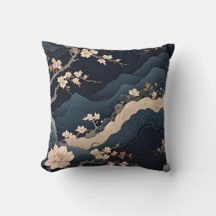 Elegante Zen Cherry Blossom en Mountain Throw Pill Kussen