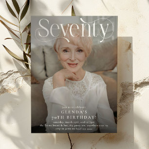 Elegante ZEVENTIG Foto 70ste verpartij Kaart