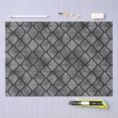 Elegante Zilveren Diamant Illusie Art Deco Patroon Tissuepapier (Craft)