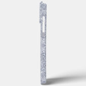 Elegante zilveren glitter aangepaste naam Case-Mate iPhone case (Achterkant / Links)