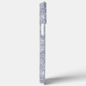 Elegante zilveren glitter aangepaste naam Case-Mate iPhone case (Achterkant / Rechts)