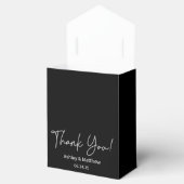 Elegante zilveren glitter bruiloft bedankt bedankdoosjes (Geopend)