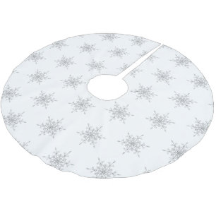 Elegante zilveren glitter kerst sneeuwvlokken kerstboom rok