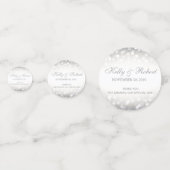 Elegante zilveren glitterlichtjes confetti (Achterkanten)