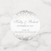 Elegante zilveren glitterlichtjes confetti (Kleine voorkant)