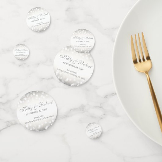 Elegante zilveren glitterlichtjes confetti (Groep)