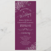 Elegante zilveren krullen cassis Paarse magenta br Programma (Voorkant)