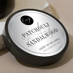 Elegante Zilveren Logo Zakelijke Verpakking Produc Ronde Sticker