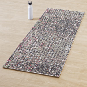 Elegante zilveren roze girly glitter pailletten yogamat