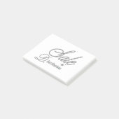 Elegante zilveren script professionele Post-it-not Post-it® Notes (Schuin)