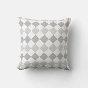 Elegante zilvergrijze en witte diamanten kussen