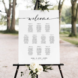 Elegante zitplaatsindeling voor 10 tafels poster