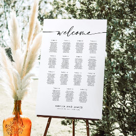 Elegante zitplaatsindeling voor 15 tafels poster