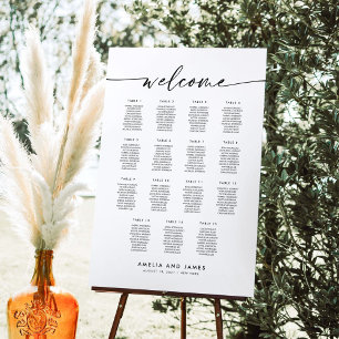 Elegante zitplaatsindeling voor 15 tafels poster