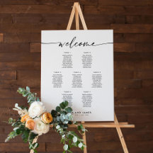 Elegante zitplaatsindeling voor 7 tafels