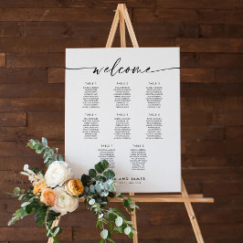 Elegante zitplaatsindeling voor 8 tafels poster