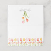 Elegante Zomer Bloem Tulp Roze Rood en Geel (Buitenkant ongevouwen)