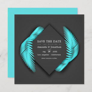 Elegante zomer strand bruiloft foto save the date