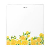 Elegante zomerbloemen met gele Waterverf Notitieblok (Voorkant)