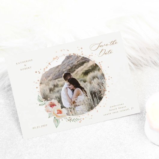 elegante zomertuin bloem , behalve datum briefkaart