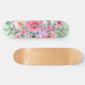 Elegante zomertuin bloemen skateboard (Horizontaal)