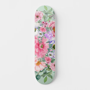 Elegante zomertuin bloemen skateboard