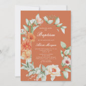 Elegante zomertuin bloemendoop uitnodiging (Voorkant)