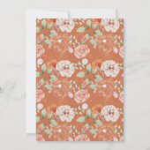 Elegante zomertuin bloemendoop uitnodiging (Achterkant)