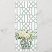 Elegante zomertuinfeest bloemstuk  menu (Achterkant)