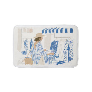 Elegante zomerverblijf chic mode-illustratie Ba Badmat