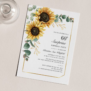 Elegante Zonnebloem Bloemen 60ste Verjaardagsfeest