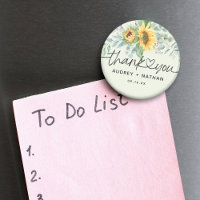 Elegante zonnebloem eucalyptus dank u bruiloft