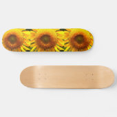 Elegante zonnebloem foto skateboard (Horizontaal)