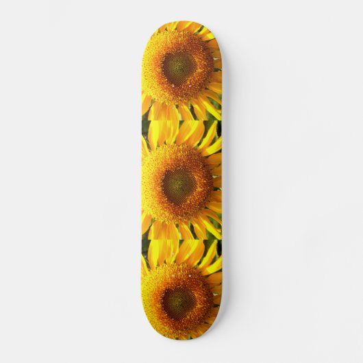 Elegante zonnebloem foto skateboard (Voorkant)