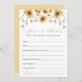 Elegante Zonnebloem Huwelijksadvieskaart Advieskaart (Voorkant / Achterkant)
