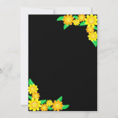 Elegante Zonnebloem Rustieke Boho Zwart Bloemen Br Save The Date (Achterkant)