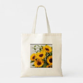 Elegante Zonnebloemen Afbeelding Canvas tas (Achterkant)