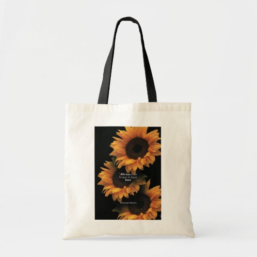 Elegante Zonnebloemen Afbeelding Canvas tas (Voorkant)