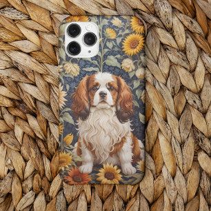 Elegante zonnebloemen Cavalier King Charles Spanie iPhone 13 Pro Hoesje