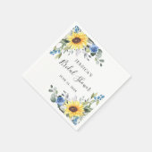 Elegante zonnebloemen Eucalyptus bloemrijke bruids Servet (Hoek)