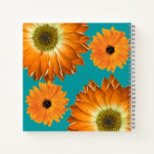 Elegante zonnebloemen notitieboek (Achterkant)