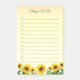 Elegante zonnebloemen om achteraf opmerkingen te m post-it® notes