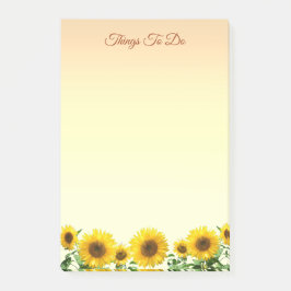 Elegante zonnebloemen post-it® notes