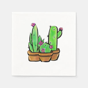 Elegante zuidwestelijke Cactus cactussen succulent Servet