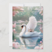 Elegante Zwaanvlinders Roze Tiara Quinceañera Kaart (Achterkant)