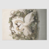 Elegante zwanen Victoriaans Boho Tissuepapier (Voorkant)