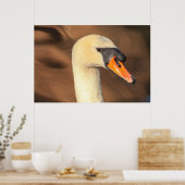 Elegante Zwanenkopportret Poster (Keuken)