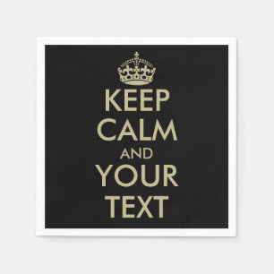 Elegante zwart en faux het goud houdt kalme servetten