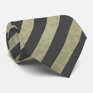 Elegante zwart en goud gestreepte patroon bruiloft stropdas